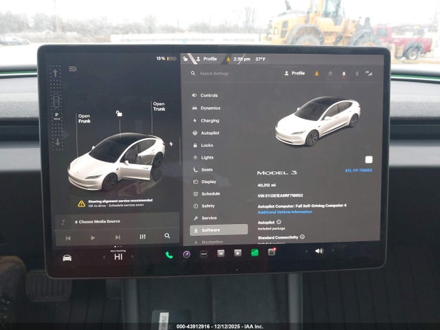 Aukcja sprzedaży 2024 Tesla Model 3 Long Range Dual Motor All-wheel Drive/rear-wheel Drive, vin: 5YJ3E1EA9RF718652, numer aukcji: 43912916