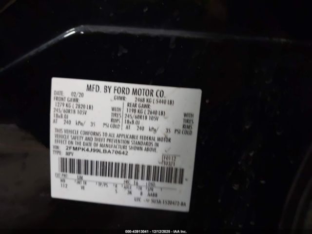 2020 FORD EDGE 2FMPK4J99LBA70642 Photo 8