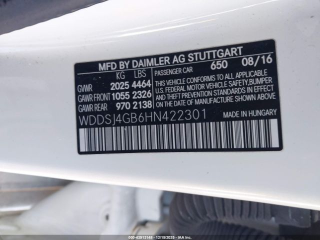 2017 MERCEDES-BENZ CLA 250 WDDSJ4GB6HN422301 Photo 8