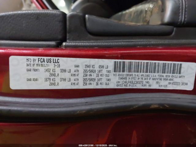 2018 JEEP GRAND CHEROKEE 1C4RJFAG8JC303272 Photo 8