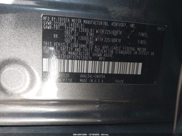 2023 TOYOTA RAV4 HYBRID 4T3E6RFV2PU139614 Photo 8