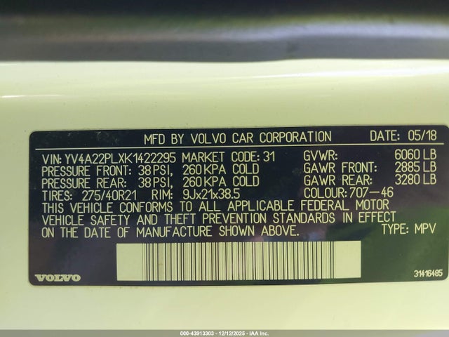 2019 VOLVO XC90 YV4A22PLXK1422295 Photo 8