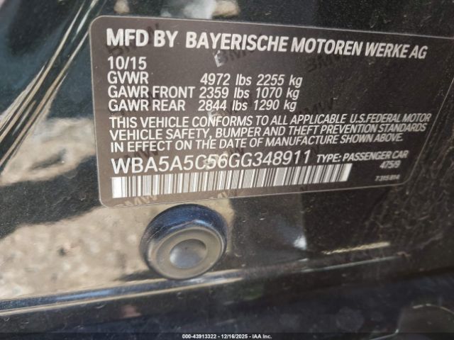 2016 BMW 528I WBA5A5C56GG348911 Photo 8