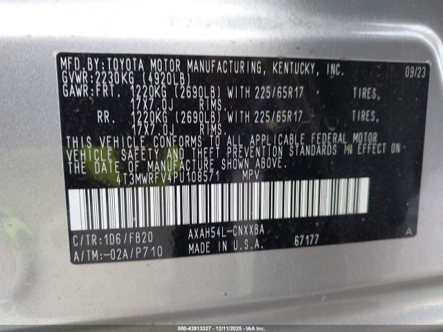 2023 TOYOTA RAV4 HYBRID 4T3MWRFV4PU108571 Photo 8