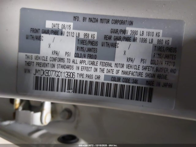 2016 MAZDA CX-3 JM1DKBD77G0113906 Photo 8