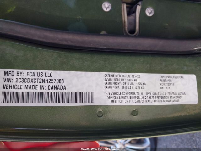 2022 DODGE CHARGER 2C3CDXCT2NH257068 Photo 8