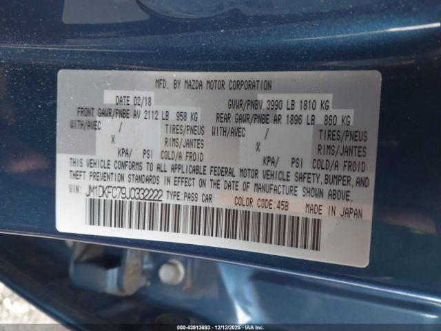 2018 MAZDA CX-3 JM1DKFC79J0332222 Photo 8