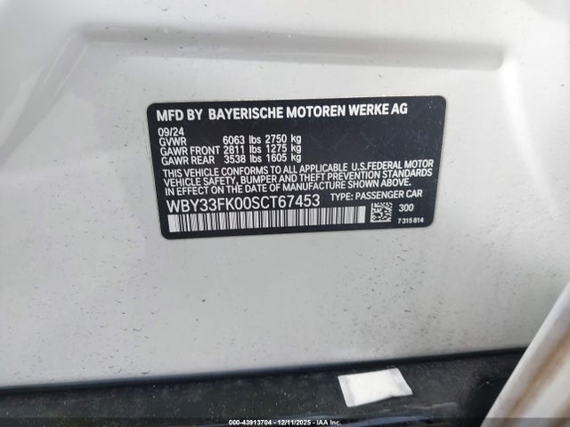 BMW I5 Edrive40 2025 WBY33FK00SCT67453 Image 9