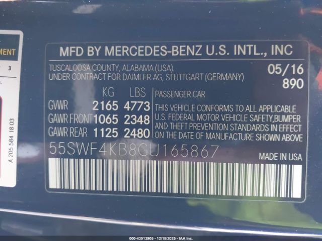 2016 MERCEDES-BENZ C 300 55SWF4KB8GU165867 Photo 8