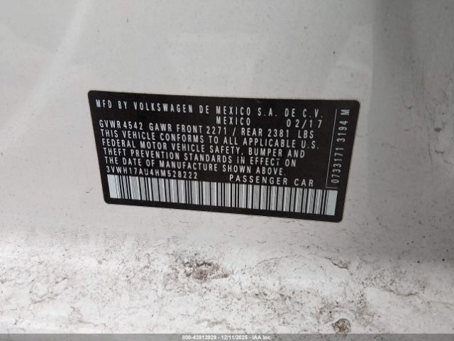 2017 VOLKSWAGEN GOLF ALLTRACK 3VWH17AU4HM528222 Photo 8