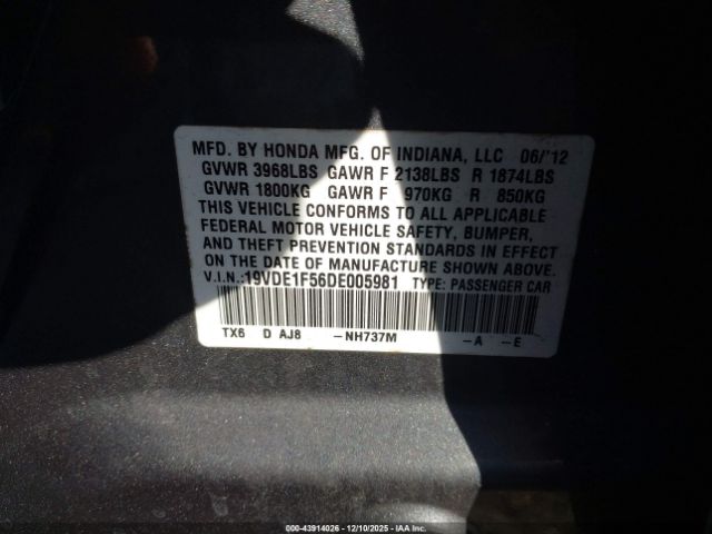 2013 ACURA ILX 19VDE1F56DE005981 Photo 8