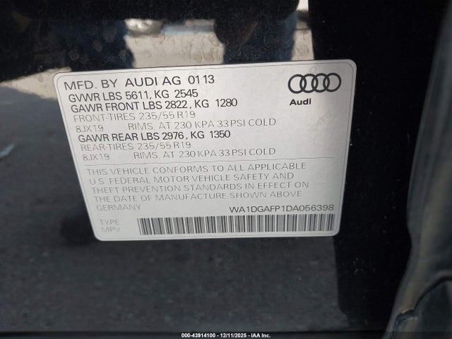2013 AUDI Q5 WA1DGAFP1DA056398 Photo 8