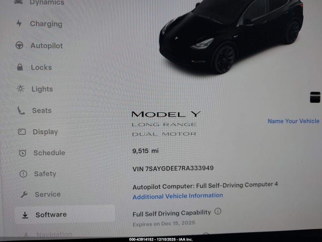 2024 TESLA MODEL Y 7SAYGDEE7RA333949 Photo 6