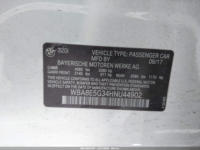 WBA8E5G34HNU44902 BMW 320i Xdrive