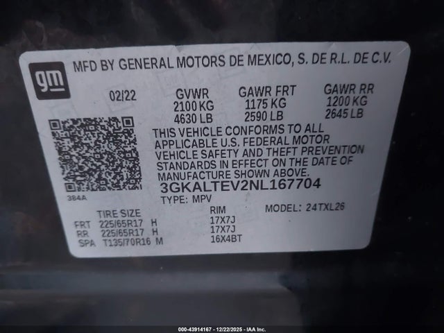 GMC Terrain Awd Sle 2022 3GKALTEV2NL167704 Image 9
