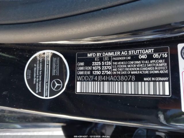 2017 MERCEDES-BENZ E 300 WDDZF4JB4HA038078 Photo 8