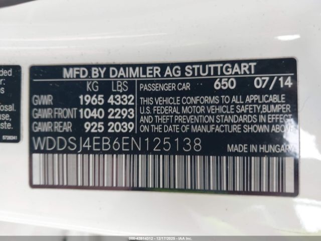 2014 MERCEDES-BENZ CLA 250 WDDSJ4EB6EN125138 Photo 8