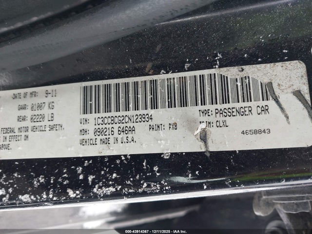 Продаж на аукціоні авто 2012 Chrysler 200 Limited, vin: 1C3CCBCG2CN123934, номер лоту: 43914367