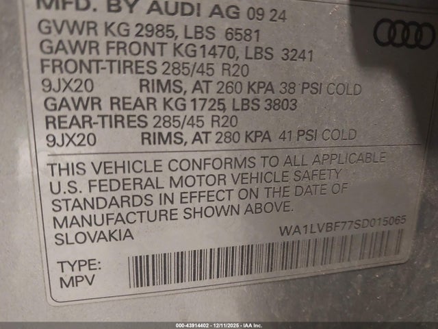 2025 AUDI Q7 WA1LVBF77SD015065 Photo 8