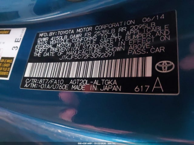 Scion TC 2015 JTKJF5C72F3092091 Image 9