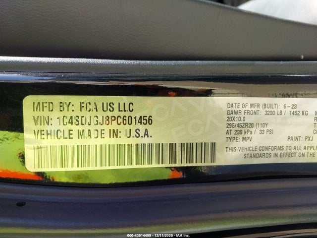 2023 DODGE DURANGO 1C4SDJGJ8PC601456 Photo 8