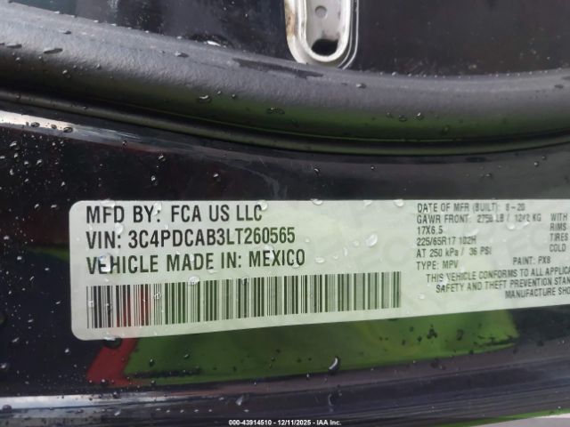 2020 DODGE JOURNEY 3C4PDCAB3LT260565 Photo 8