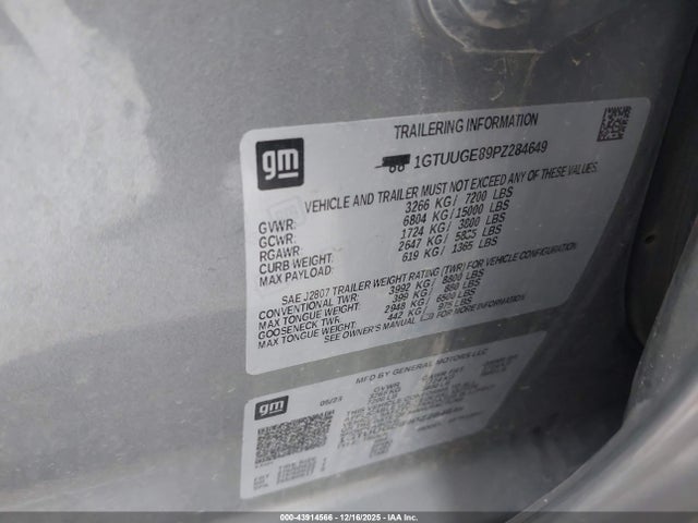 1GTUUGE89PZ284649 GMC Sierra 1500 4wd Short Box Denali
