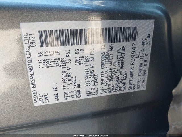 Nissan Rogue Sv Intelligent Awd 2023 5N1BT3BB0PC899947 Image 9