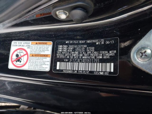 2013 SUBARU BRZ JF1ZCAC14D1611793 Photo 8