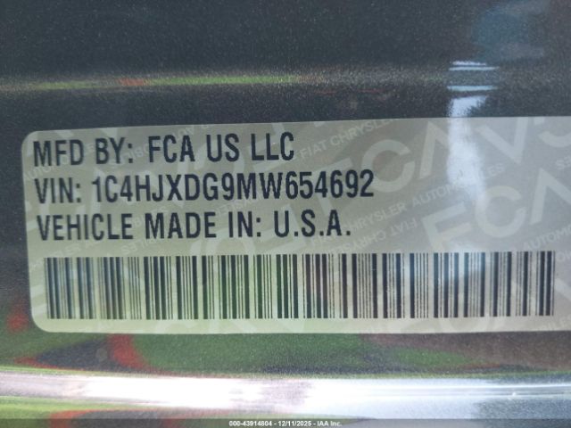 2021 JEEP WRANGLER UNLIMITED 1C4HJXDG9MW654692 Photo 8