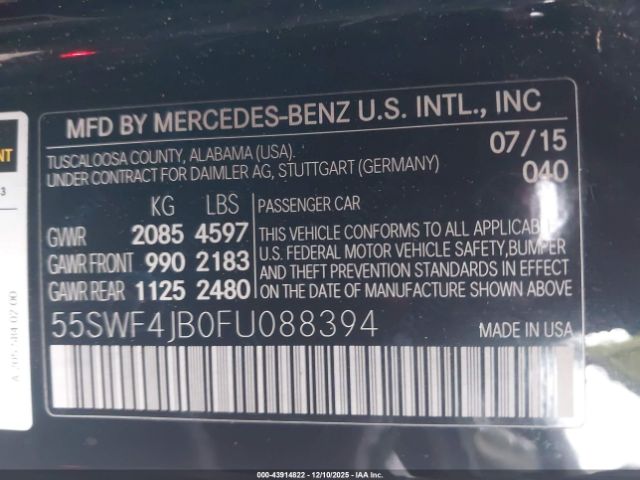 2015 MERCEDES-BENZ C 300 55SWF4JB0FU088394 Photo 8