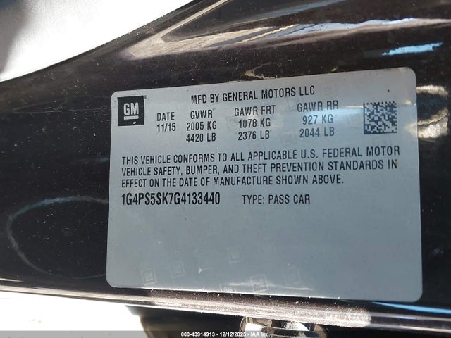Buick Verano Leather Group 2016 1G4PS5SK7G4133440 Image 9