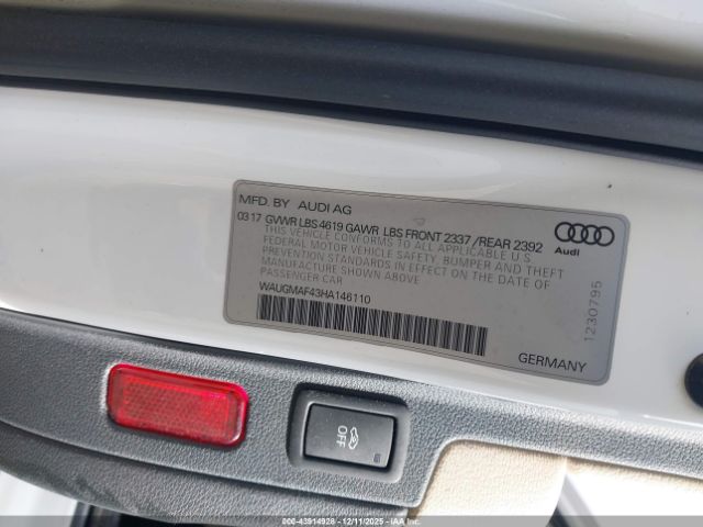 2017 AUDI A4 WAUGMAF43HA146110 Photo 8