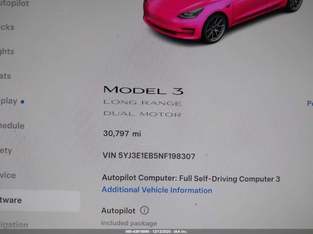 2022 TESLA MODEL 3 5YJ3E1EB5NF198307 Photo 6