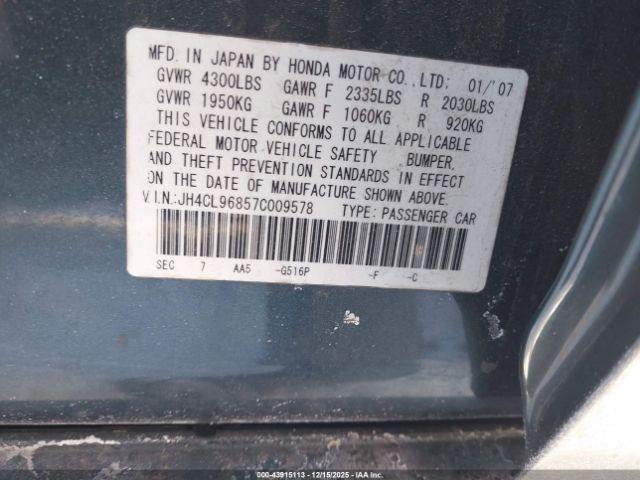 2007 ACURA TSX JH4CL96857C009578 Photo 8