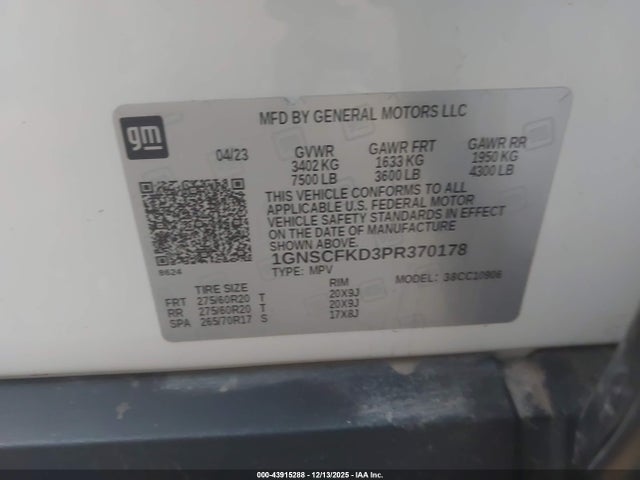 Chevrolet Suburban 2wd Premier 2023 1GNSCFKD3PR370178 Image 9
