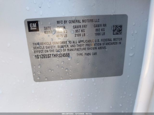 2017 CHEVROLET MALIBU 1G1ZE5ST1HF224568 Photo 8