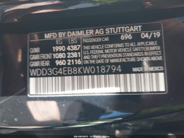 2019 MERCEDES-BENZ A 220 WDD3G4EB8KW018794 Photo 8