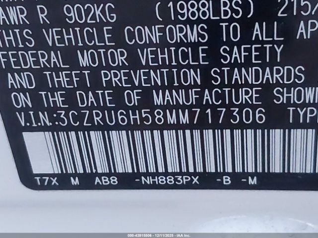 2021 HONDA HR-V 3CZRU6H58MM717306 Photo 8