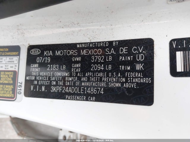 KIA Forte Lxs 2020 3KPF24AD0LE148674 Image 9
