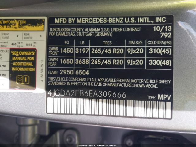 2014 MERCEDES-BENZ ML 350 BLUETEC 4JGDA2EB6EA309666 Photo 8