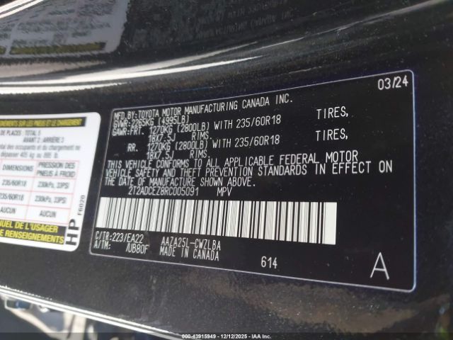 2024 LEXUS NX 250 2T2ADCEZ8RC005091 Photo 8