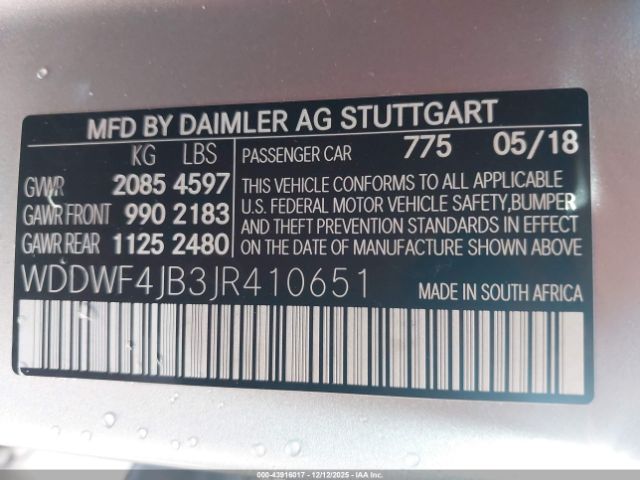 2018 MERCEDES-BENZ C 300 WDDWF4JB3JR410651 Photo 8