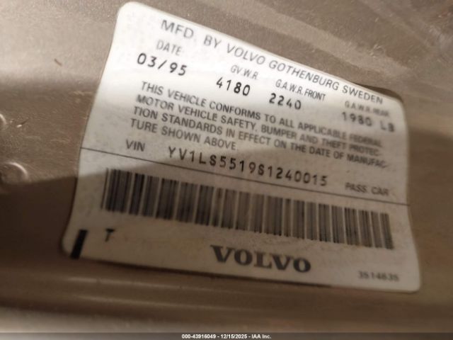 1995 VOLVO 850 YV1LS5519S1240015 Photo 8