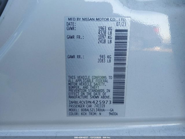 2023 NISSAN ALTIMA 1N4BL4CV3PN425973 Photo 8