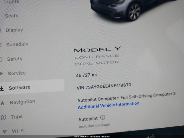 2022 TESLA MODEL Y 7SAYGDEE4NF419670 Photo 6