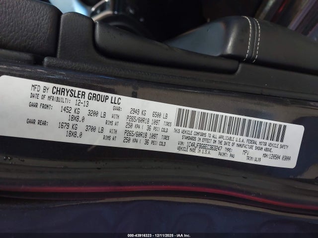 2014 Jeep Grand Cherokee Limited მანქანა იყიდება აუქციონზე, vin: 1C4RJFBG6EC363247, აუქციონის ნომერი: 43916323