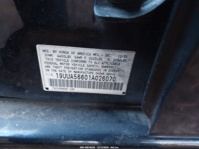 2001 ACURA TL 19UUA56601A026070 Photo 8