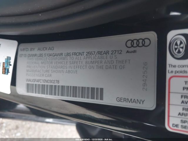 2014 AUDI A6 WAUGFAFC1EN030278 Photo 8