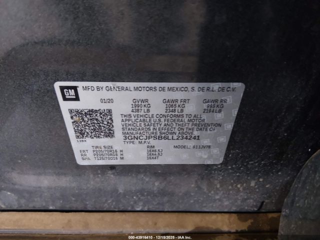 2020 CHEVROLET TRAX 3GNCJPSB6LL234241 Photo 8